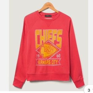 Junk Food Clothing Red Kansas City Chiefs Overtime Crew
